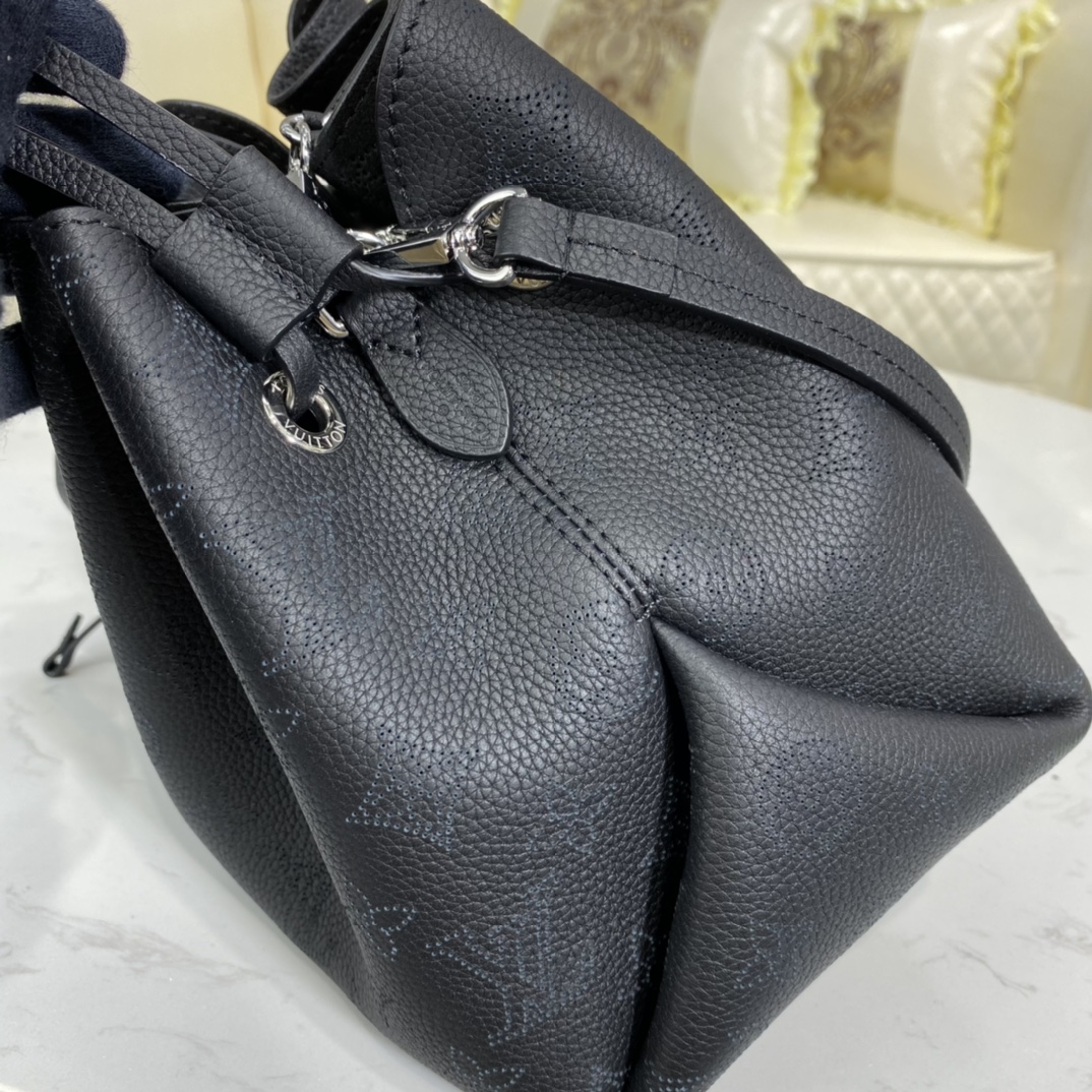 Louis Vuitton BELLA Mahina Leather Handbag M57070 Black